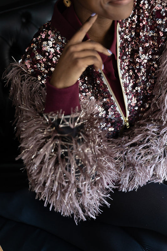 AGATHA : Burgundy Sequin