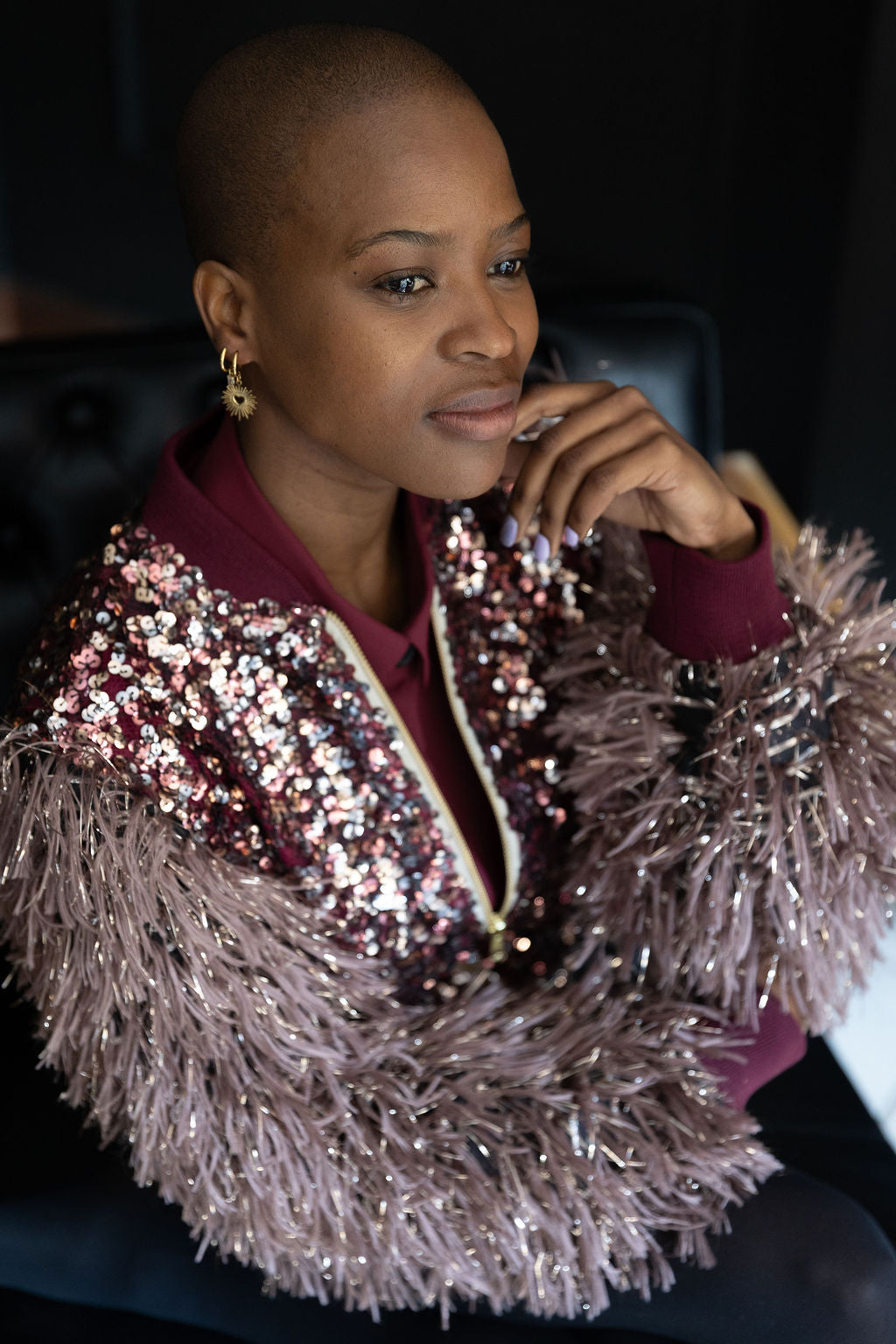 AGATHA : Burgundy Sequin