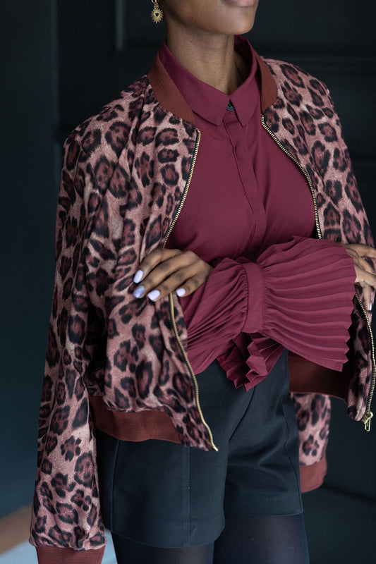 AGATHA : Burgundy Leopard