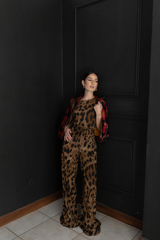 ALENA : Wrap Pants Leopard