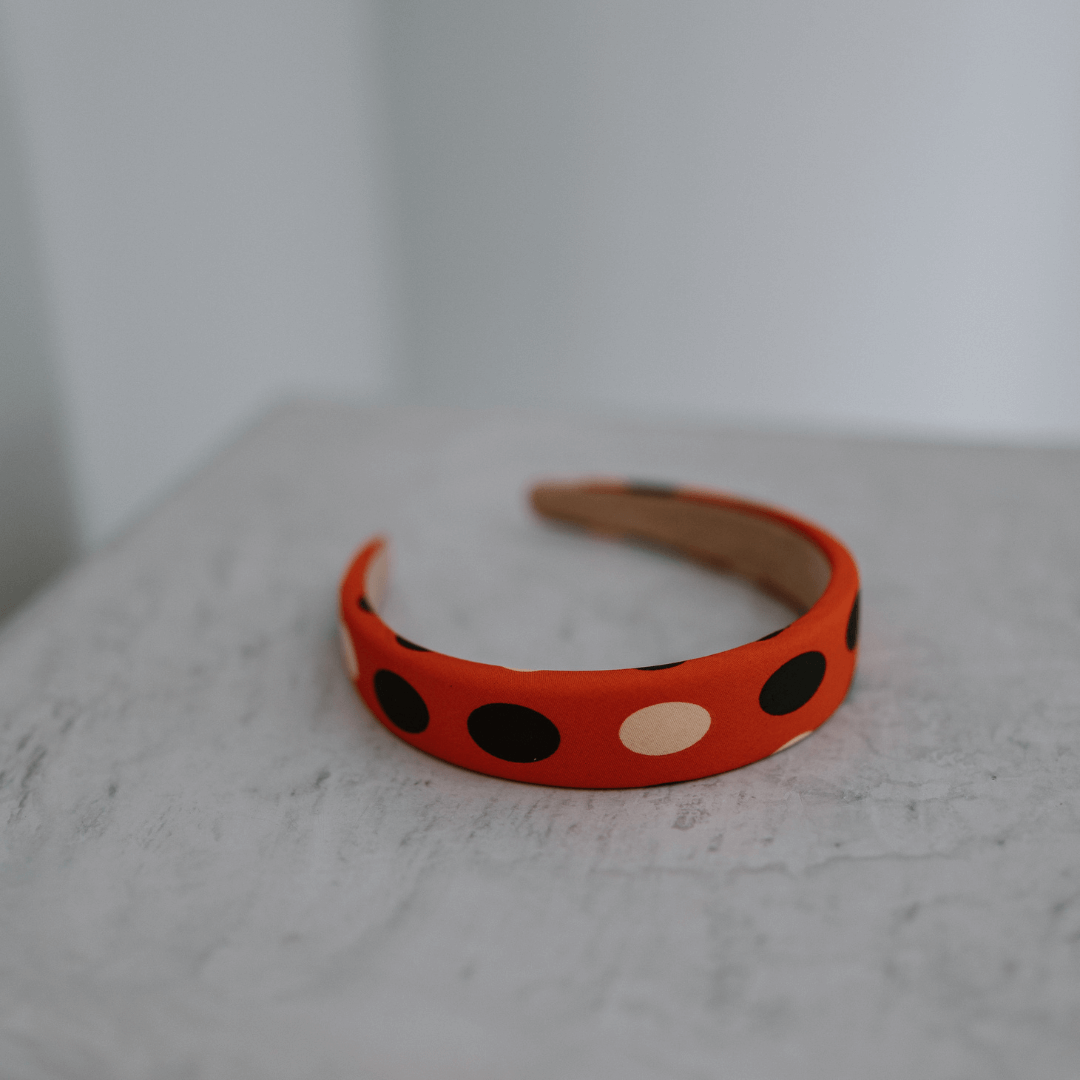 alice band red polka dot colour-alice band-lynne