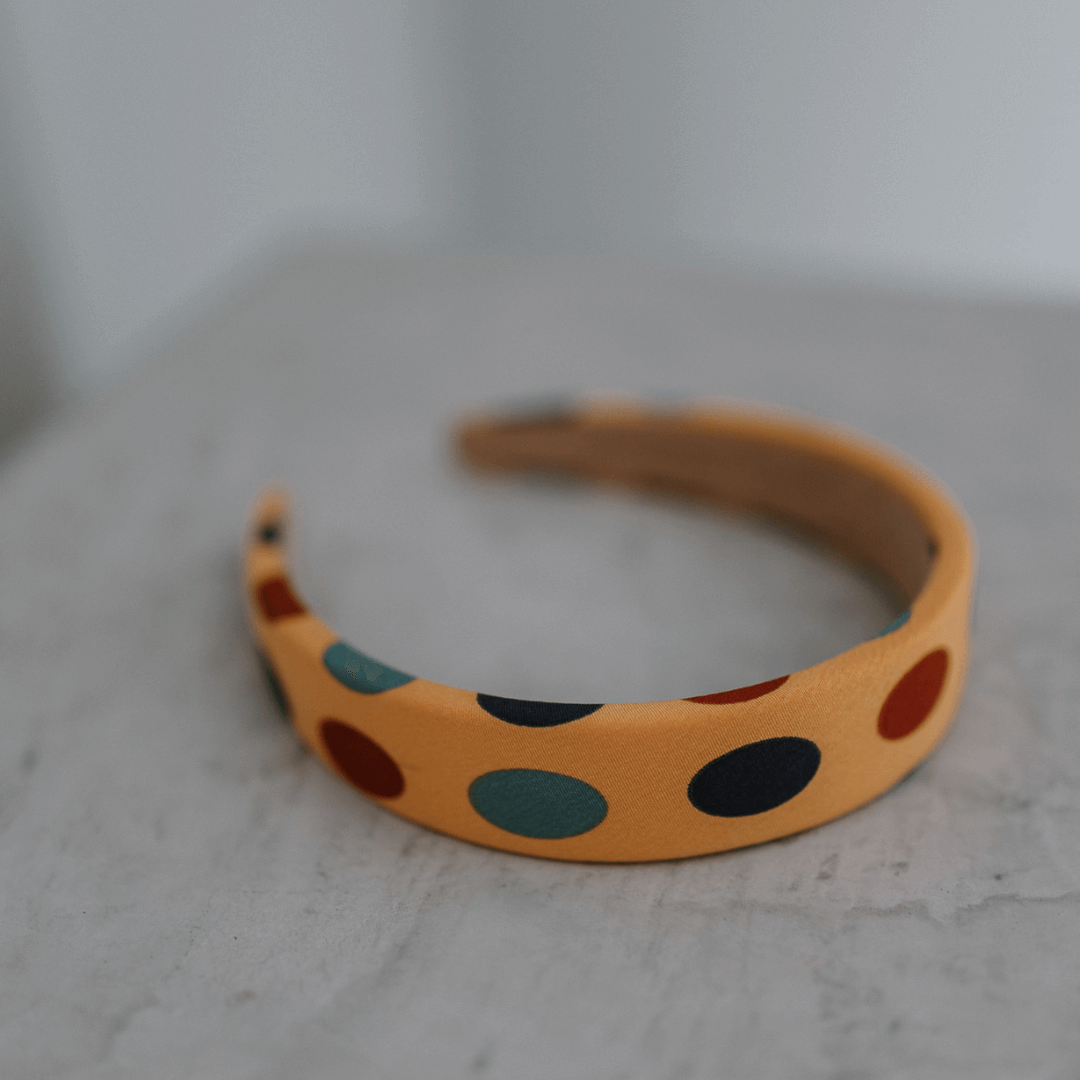 alice band yellow polka dot colour-alice band-lynne