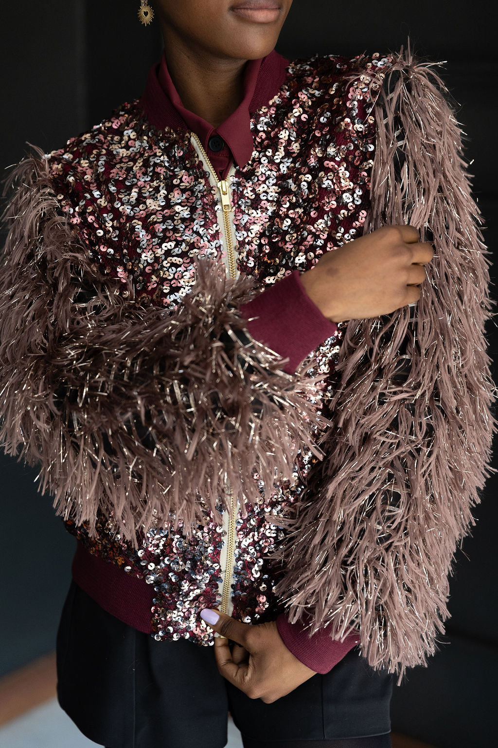 AGATHA : Burgundy Sequin