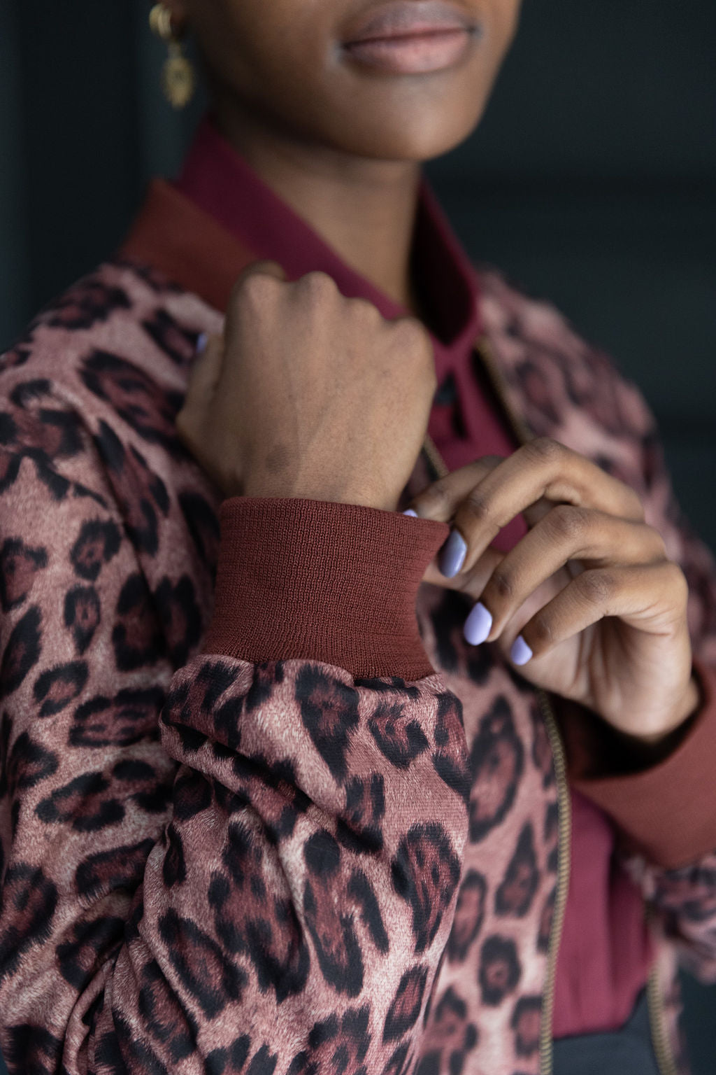 AGATHA : Burgundy Leopard