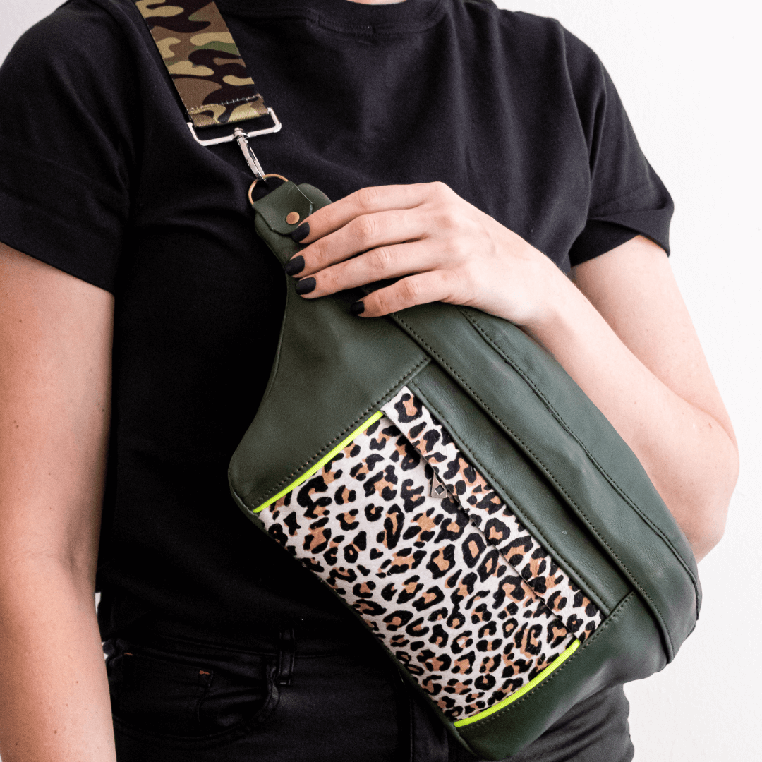 Layla moss green leather and leopard hide moonbag-layla-lynne_2