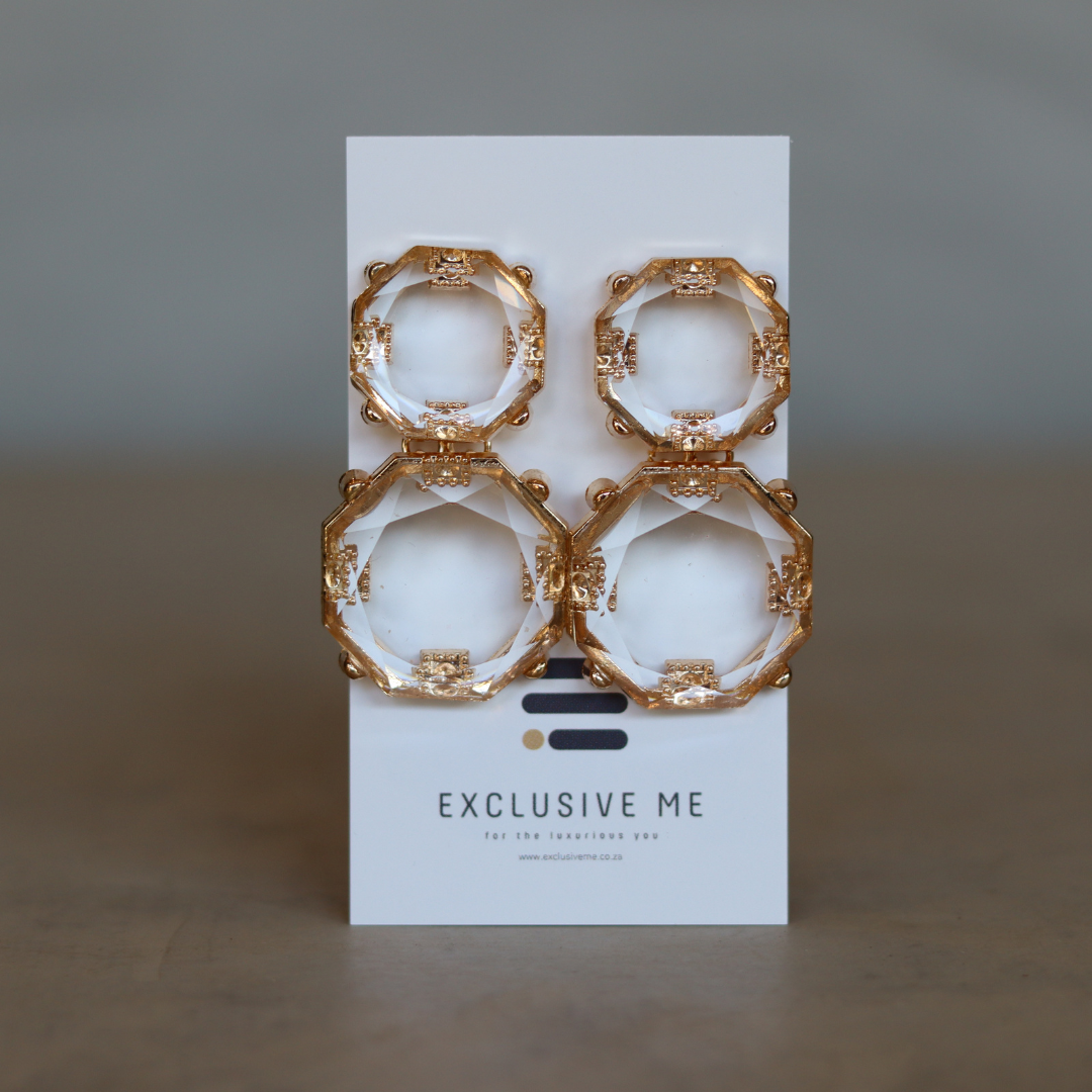 assorted earrings fashion earring gold and clear-assorted earrings-lynne
