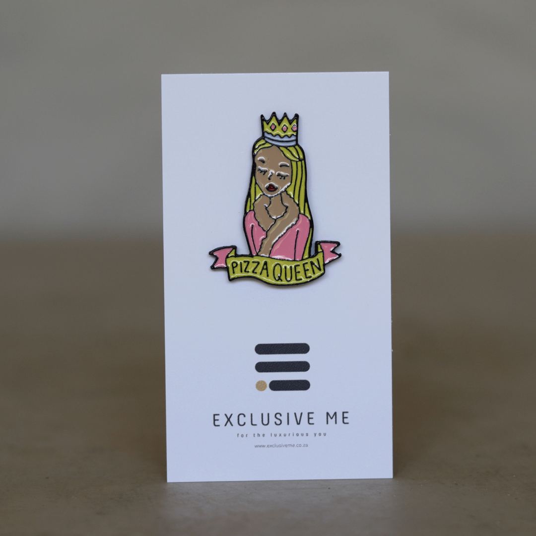 pizza queen blonde girl with a crown brooch-brooch-lynne
