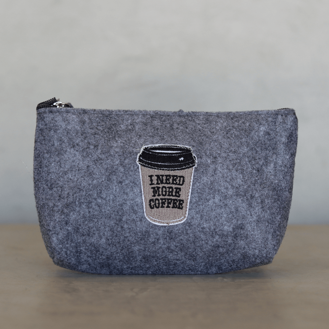 felt_small_bag_with_graphic_picture_i_need_more_coffee-felt_bag-lynne
