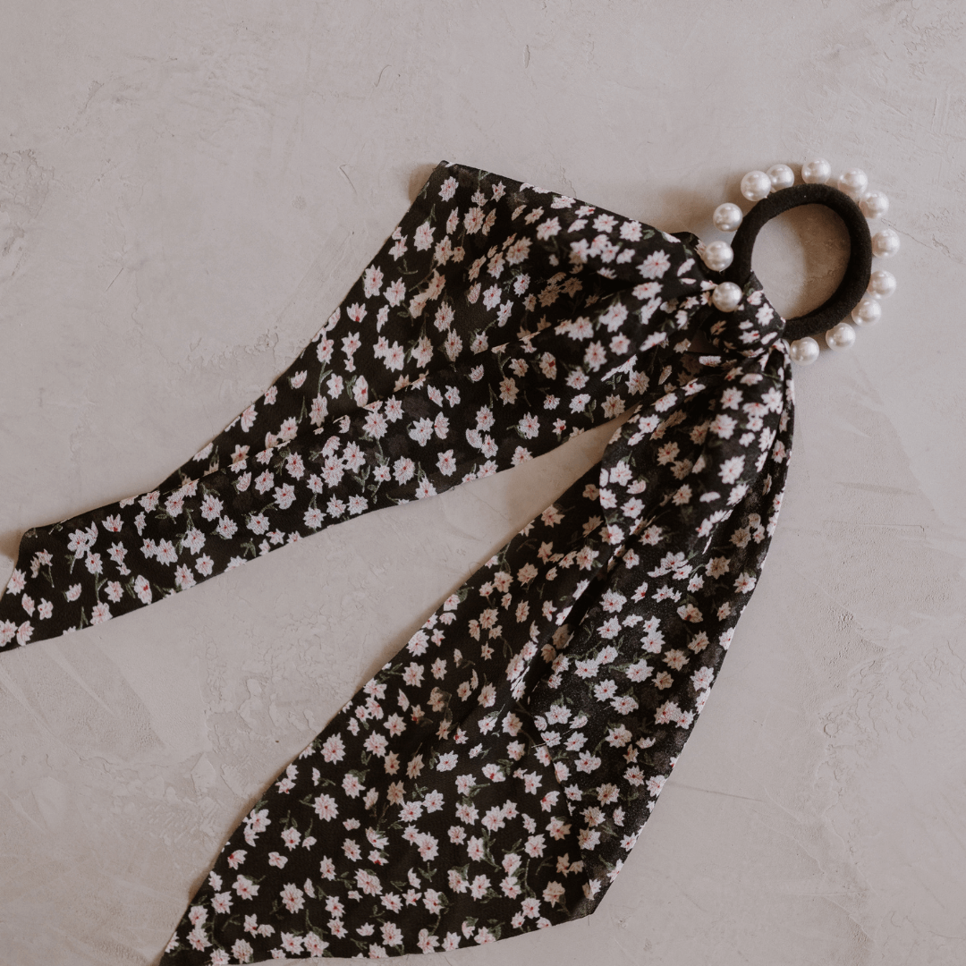 Hair Elastic with Scarf : 004