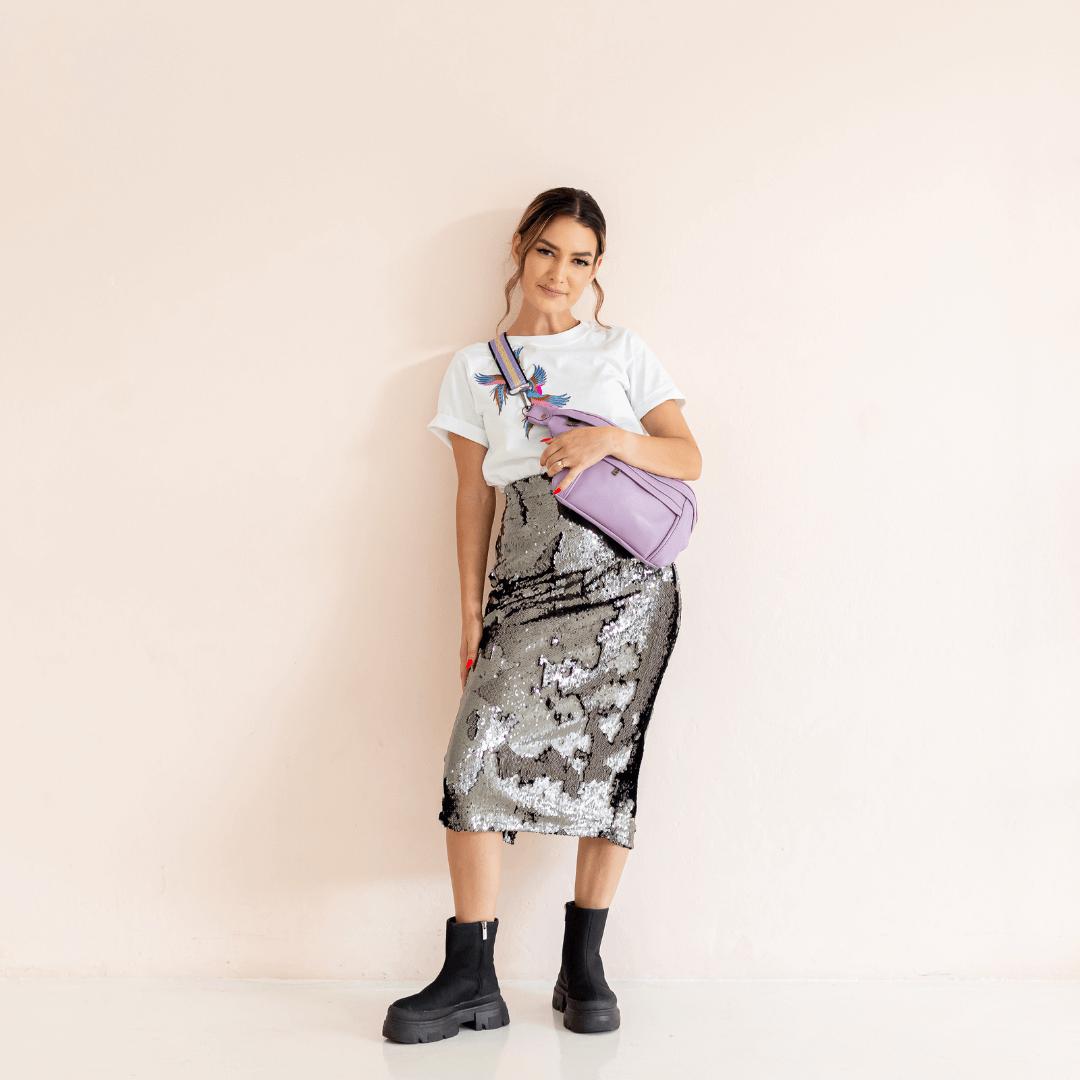 lilith charcoal sequins skirt-skirt-lynne