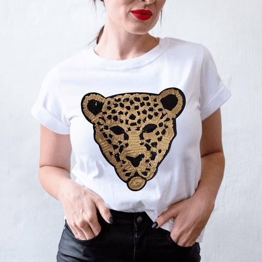 savannah tshirt gold leopard loose fit white shirt-tshirt-lynne
