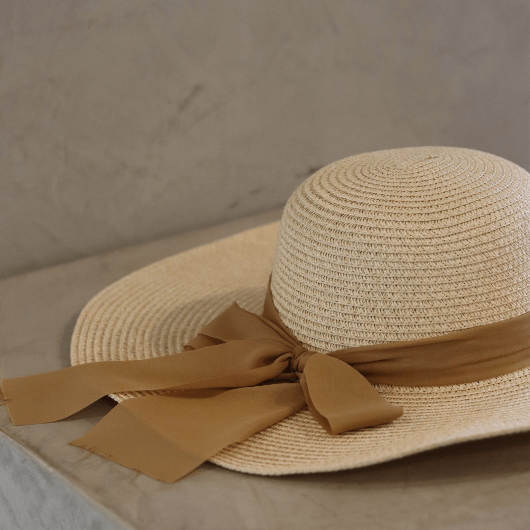 sun hat beige with brown detail scarf-sun_hat-lynne_2