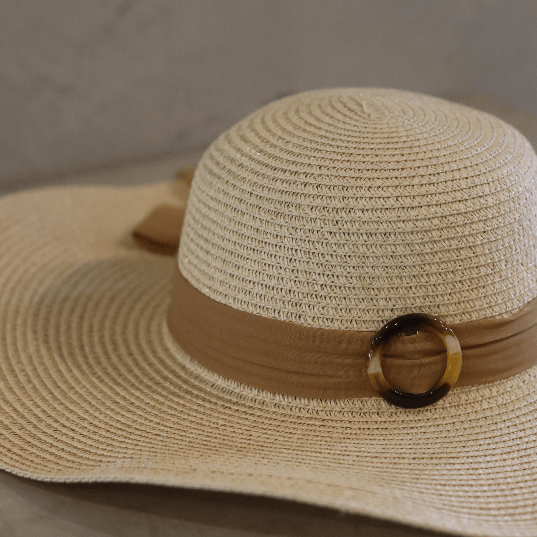 sun hat beige with brown detail scarf-sun_hat-lynne_2