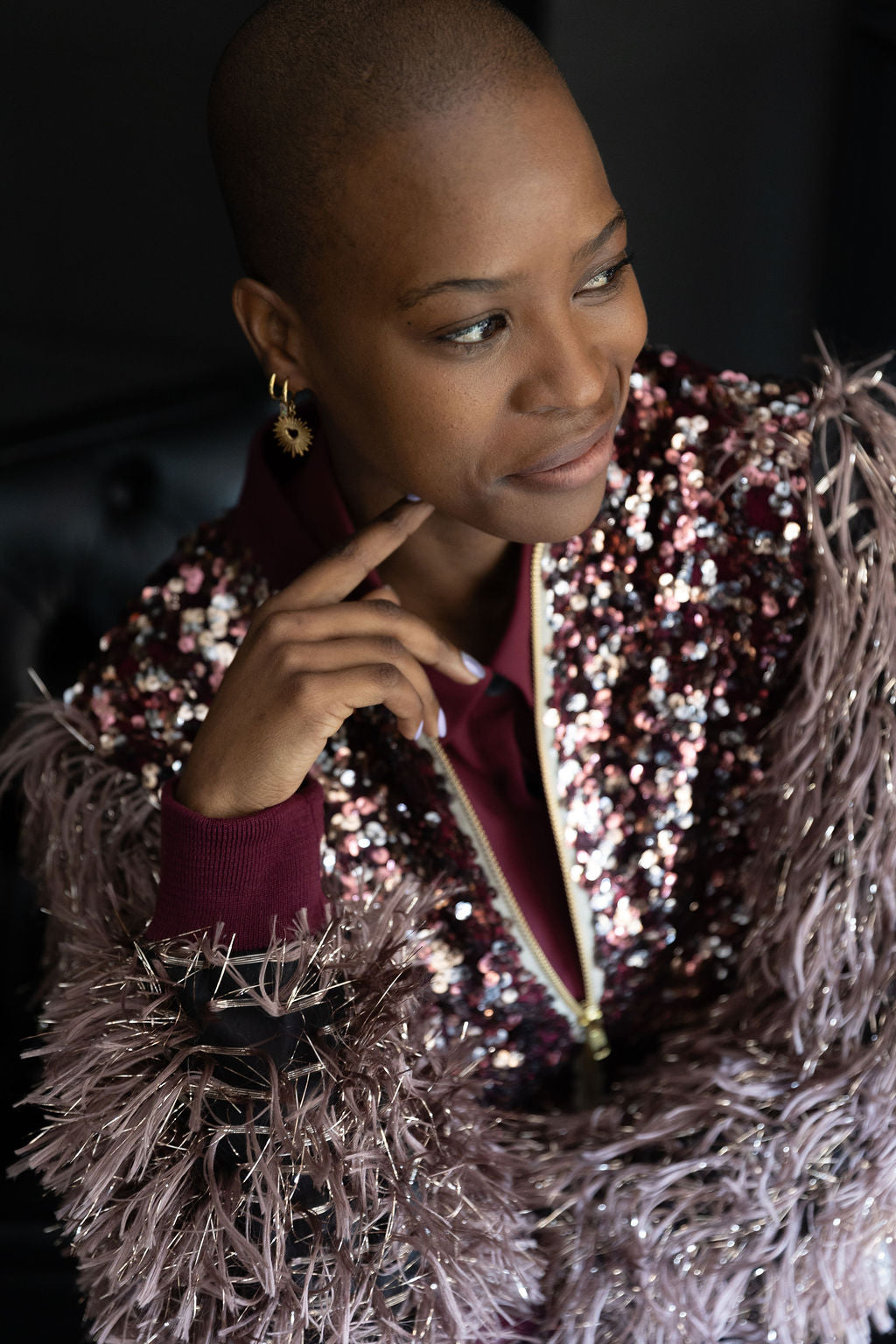 AGATHA : Burgundy Sequin