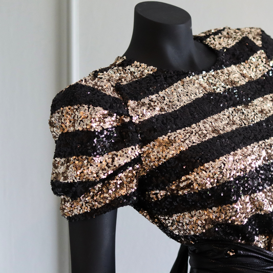 MARISOL : Gold and Black Sequins