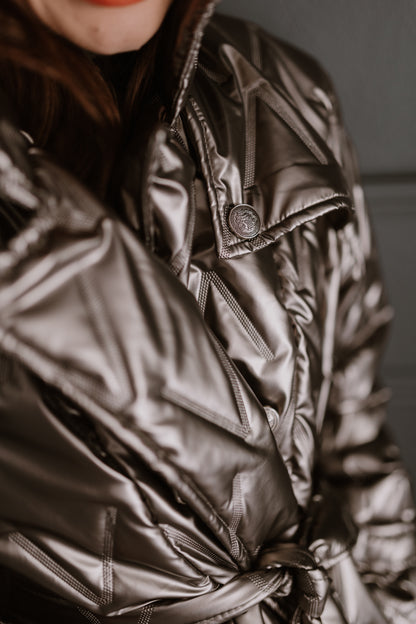 THE KYRA : Trench Coat Metallic