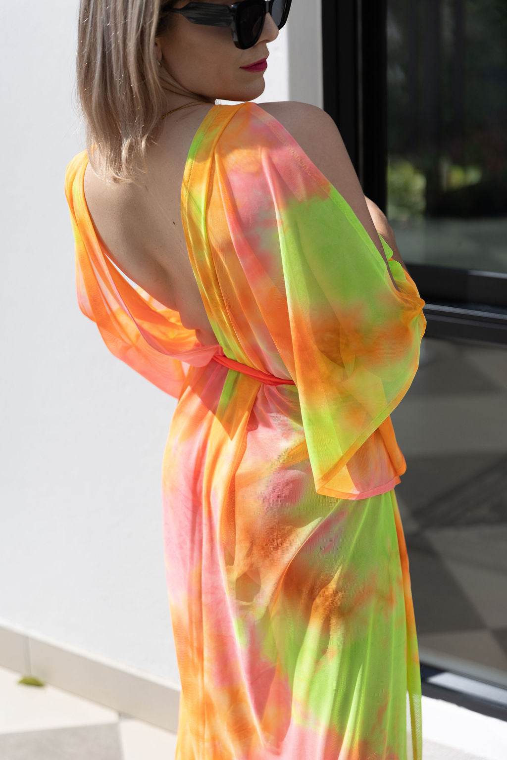 LUNA : Kaftan // Neon Coral
