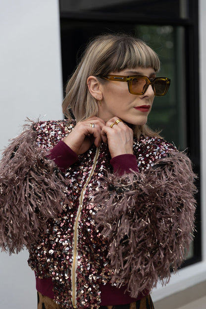 AGATHA : Burgundy Sequin