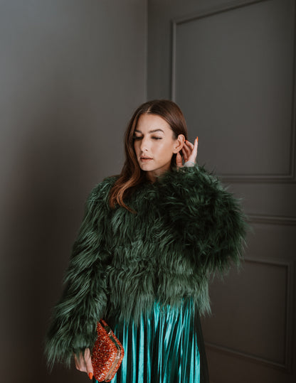 FUR COAT : Emerald Green