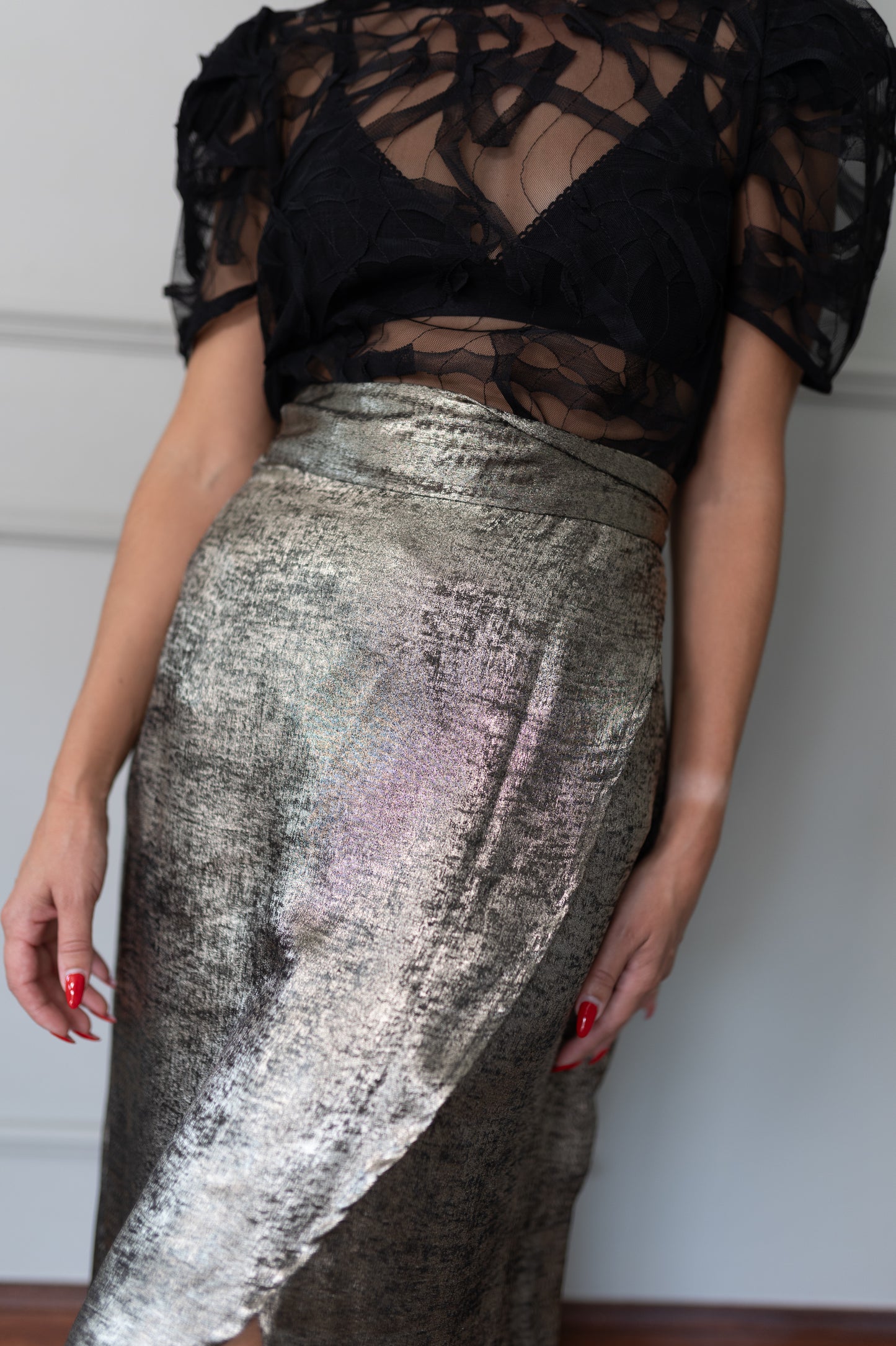 HAVANNA : SHIMMER WRAP SKIRT