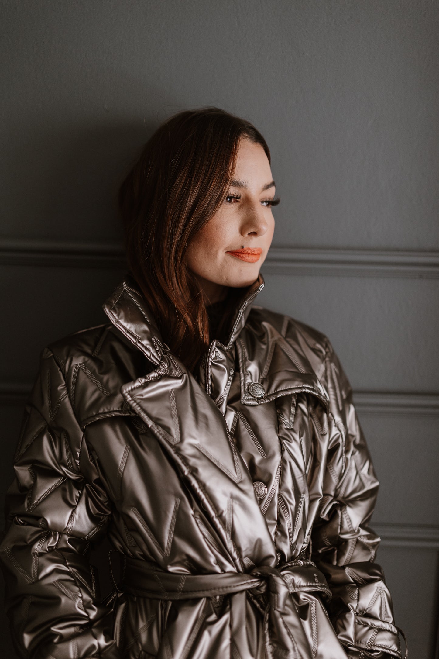 THE KYRA : Trench Coat Metallic