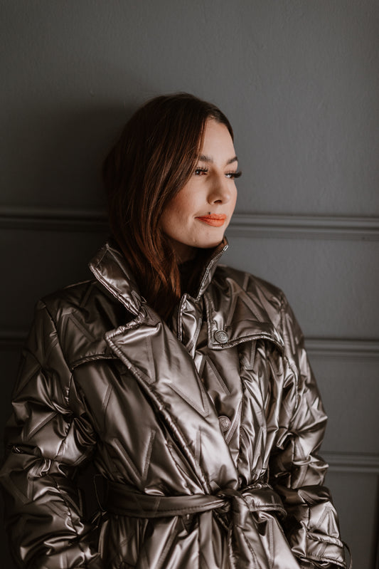 THE KYRA : Trench Coat Metallic