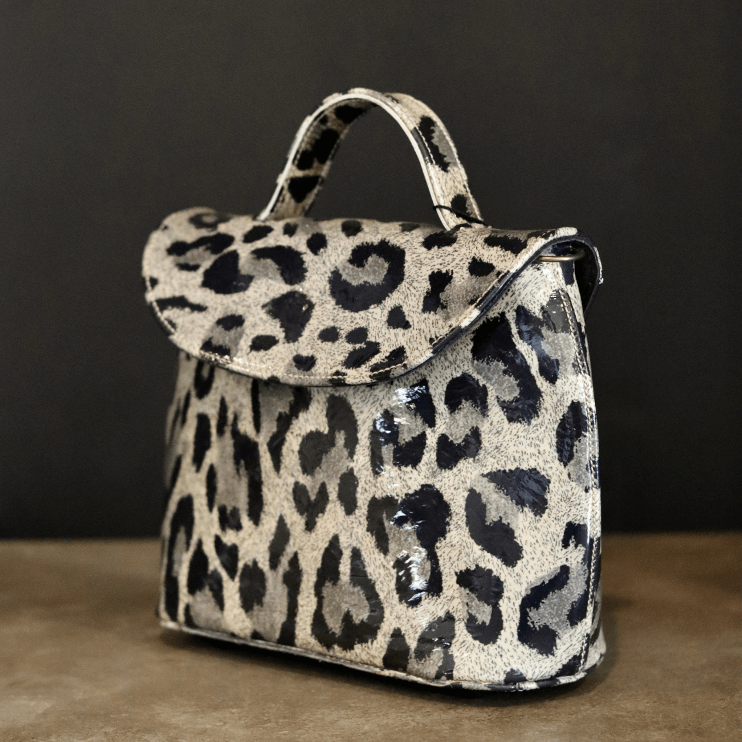 genuine leather handbag with exotic print-coco-lynné