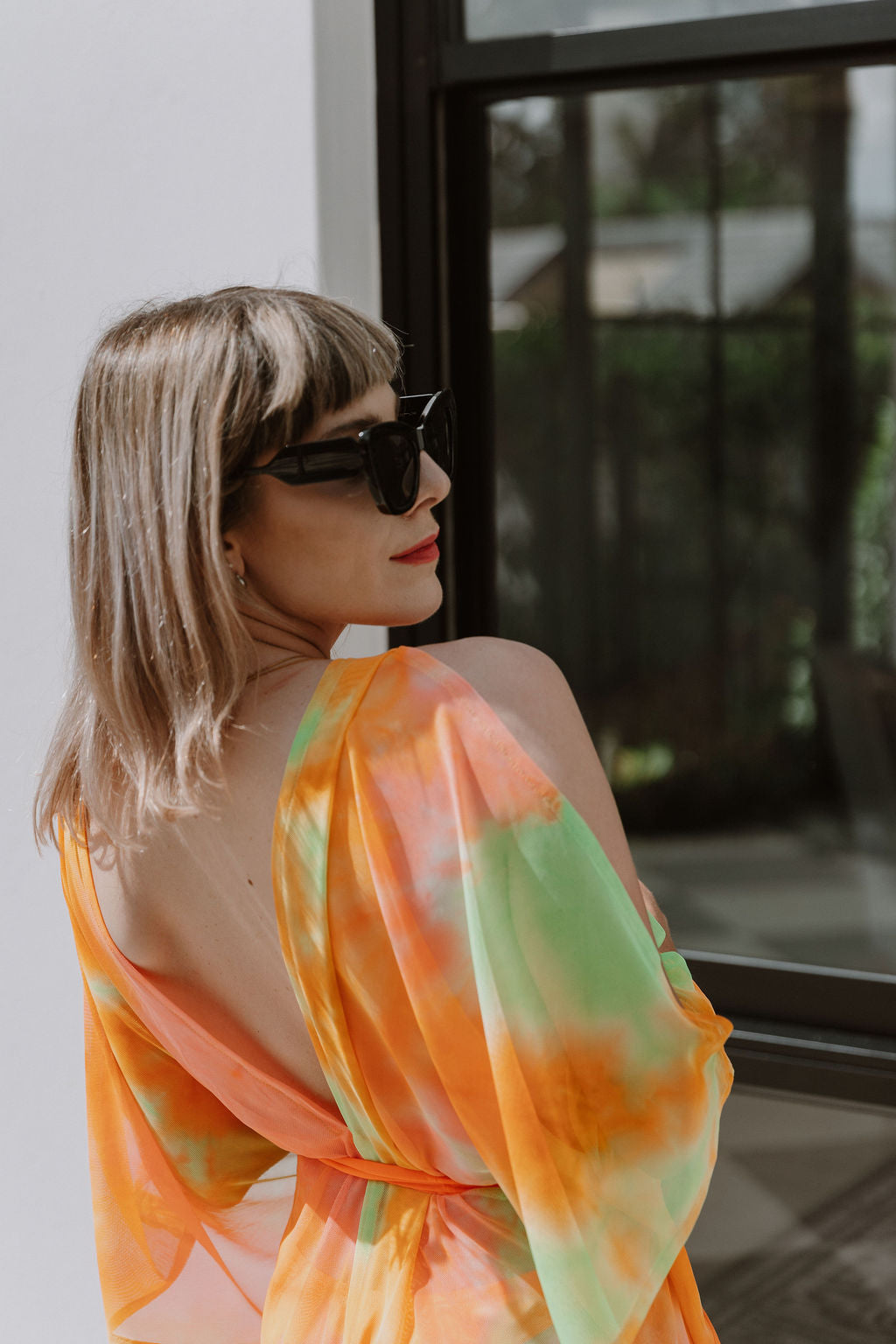 LUNA : Kaftan // Neon Coral