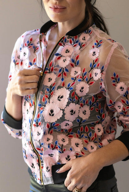 AGATHA : Pink Flower Mesh