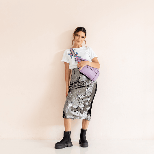 lilith charcoal sequins skirt-skirt-lynne