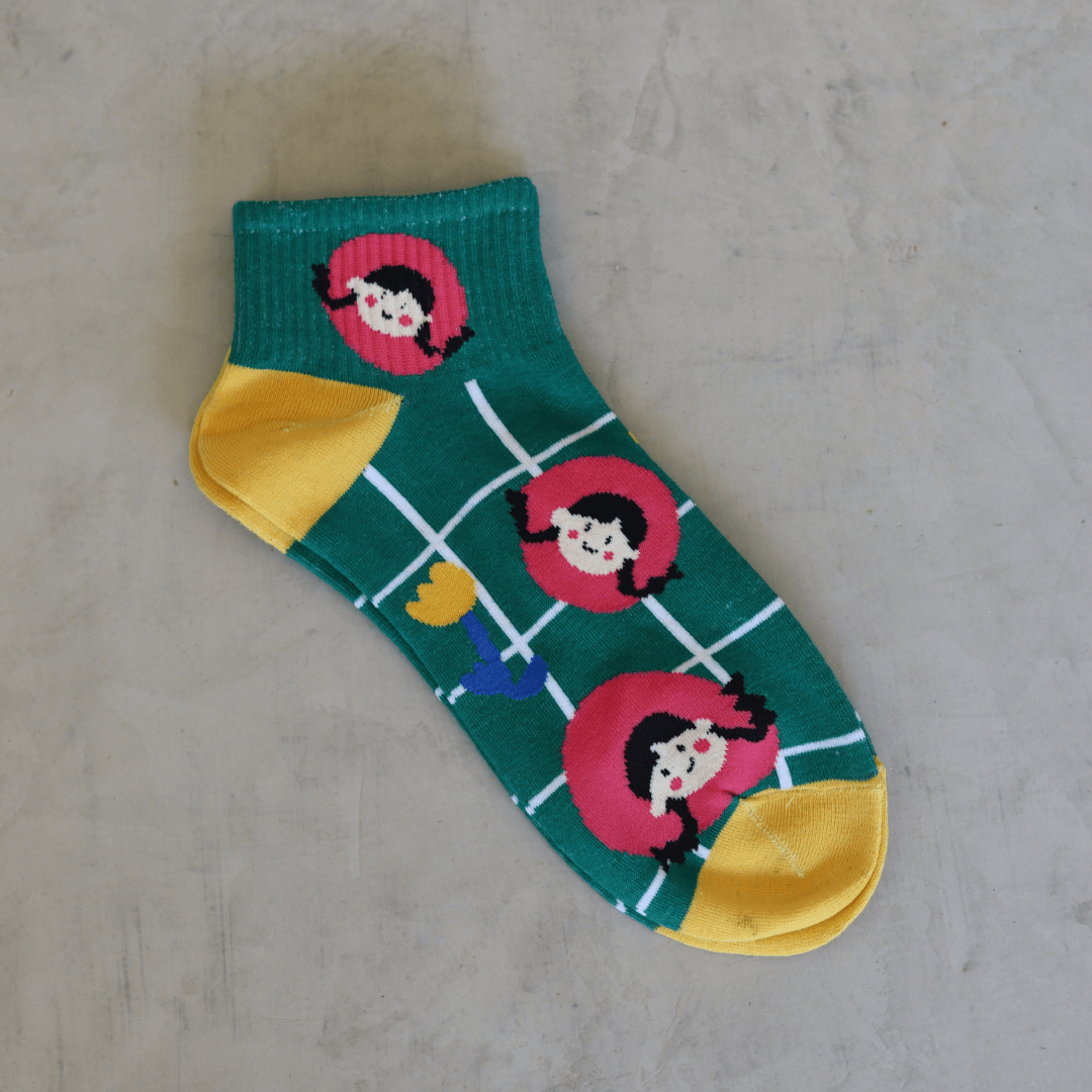 ankle socks with doll faces-socks-lynne