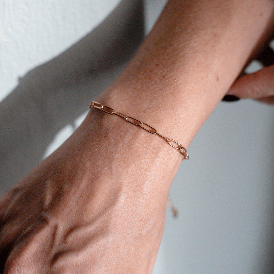 stainless steel bracelet gold paper clip-stainless_steel-lynne