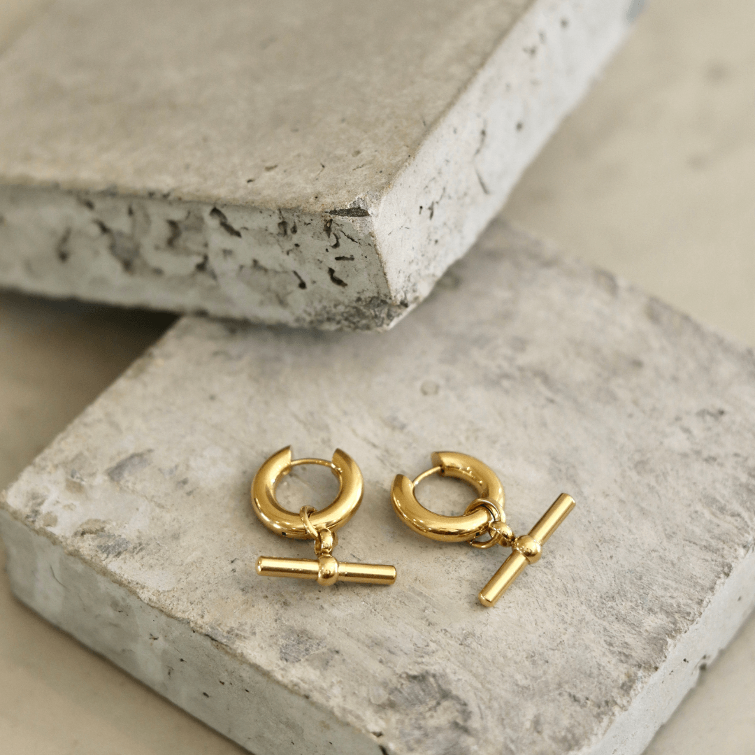 stainless steel earring gold hoops-stainless_steel-lynne